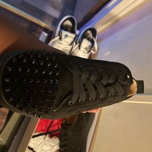 Christian Louboutin Black Spiked Sneakers
